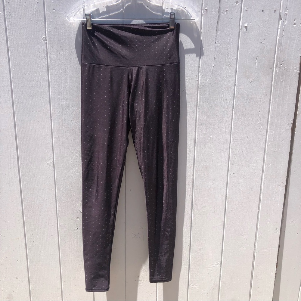 Onzie Black with White Polka Dot Shiny Leggings